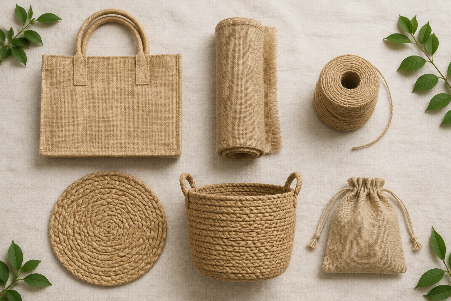 Natural jute shopping bag
