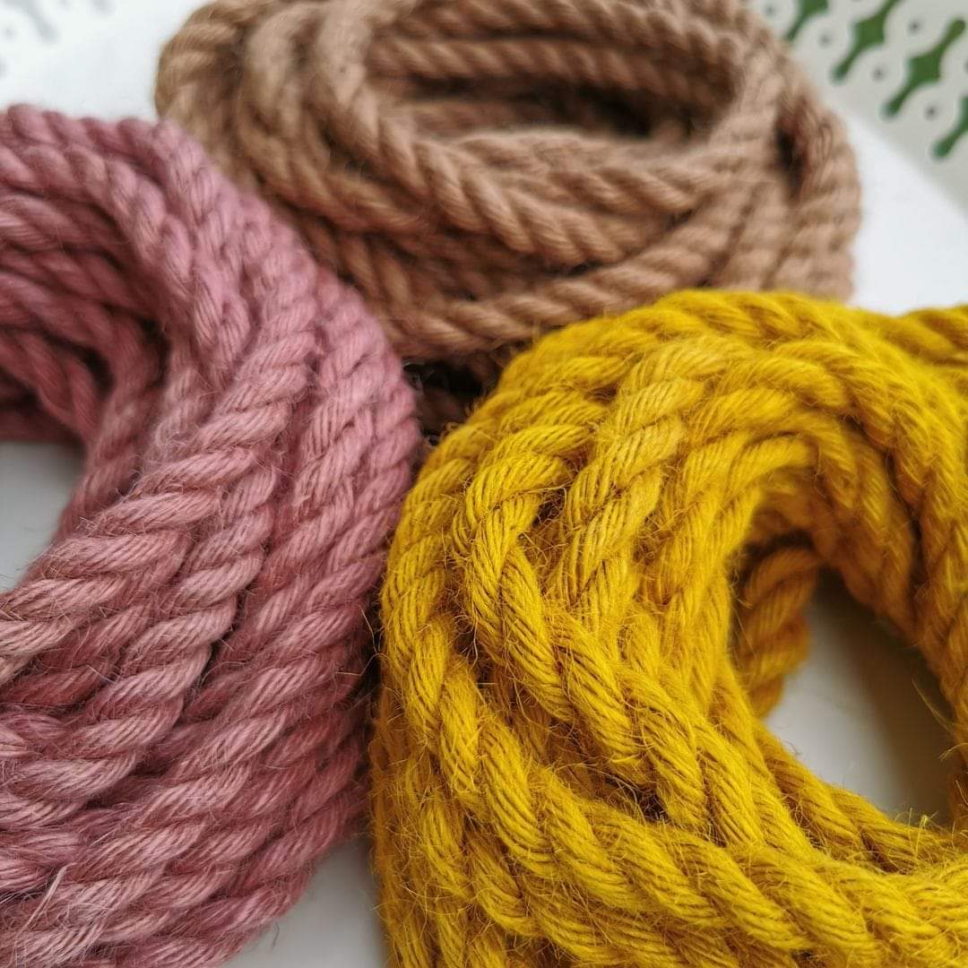 Coils of jute rope